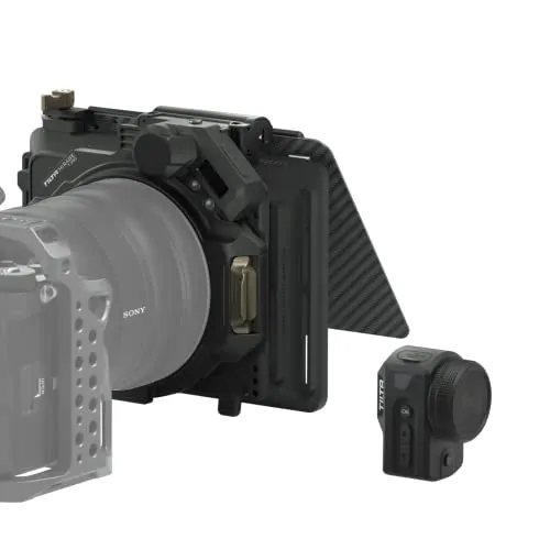 TILTA マットボックスミラージュVNDキット95mm可変NDフィルターフレーム、ワイヤレスコントローラーモーター付き、4 x 5.65 "フィルターと互換性があり、DSLRミラーレスカメラ用 MB-T16-B
