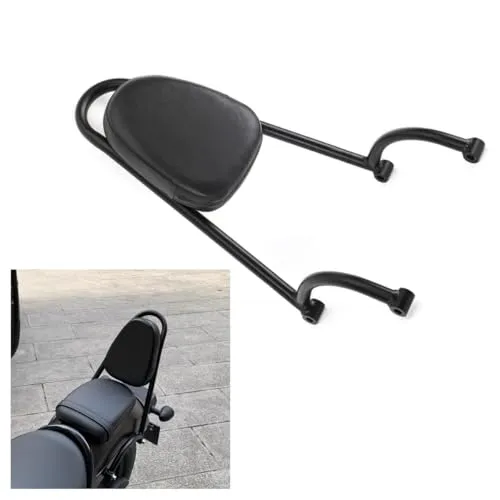 【Aobexalt】「ホンダ レブル CMX250/500 (For Rebel) 2017年~」に対応 バックレスト付き シーシーバー タンデムバー ブラック色 (タイプC)