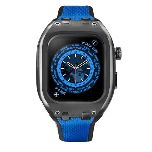 [HUMBLE RICH] ユニセックス Apple Watchケース ハンブルリッチ スポーツ WBB0290-010-BU Apple watch シリーズ 9,8,7対応 ブラック ステンレススチール [並行輸入品]