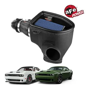 【aFe Power 正規品】19-23y ダッジ チャレンジャー SRT ヘルキャット レッドアイ デーモン V8 6.2L スーパーチャージャー HEMI Track Series カーボンファイバー コールドエアインテーク エアフィルター