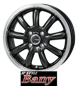 【アルミホイール単品4本価格】【13インチ】【JP STYLE BANY】JPスタイル バーニー【13X4.00B 4穴 PCD：100】【軽トラ 軽バン 軽自動車】表示は4本価格です