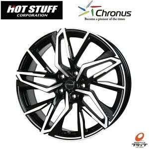 【取り寄せ品】 送料無料 ホイールのみ 4本セット ホットスタッフ クロノス CH-112 19インチ 7.5J インセット38 5穴 PCD114.3 メタリックブラックポリッシュ Chronus クラウンクロスオーバー 60プリ