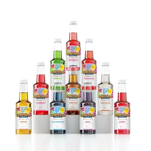 Hawaiian Shaved Ice 10 Flavor Pack of Snow Cone Syrup, 10 Pints by Hawaiian Shaved Ice