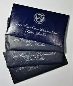 1971 S ～ 1974 S アイゼンハワー BU ブルー パック 40% シルバー アイク ドル US コイン、OGP 付き