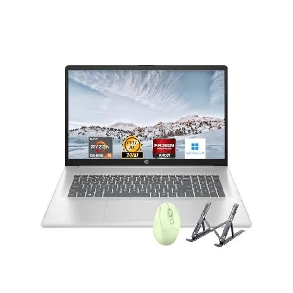 HP 17.3" Laptop, Full HD (1920 * 1080) Display, AMD Ryzen 5 Processor (Beats i7-11370H), 16GB RAM, 512GB SSD, Windows 11 Home, Webcam, Wi-Fi,_並行輸入