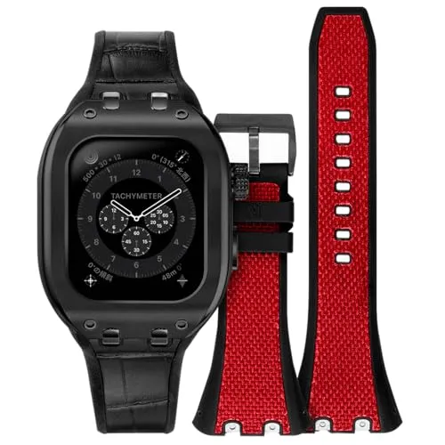 [HUMBLE RICH(ハンブルリッチ)] クラシック アップルウォッチケース 41mm シリーズ9/8/7対応 再生ステンレススティールケース ブラックバンド WBB0289008-SET-013 ユニセックス [並行輸入品]