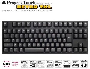 ARCHISS ProgresTouch RETRO TKL Cherry MX 静音赤軸（Silent Red/linear action）採用 日本語配列 テンキーレス キーボード AS-KBPD91/SRBKN