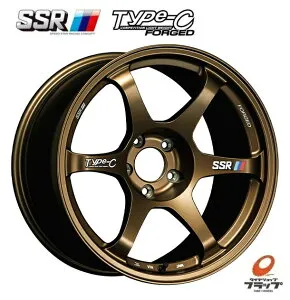 送料無料 4本セット ホイールのみ 鍛造 SSR Type-C FORGED タイプC レーシングブロンズ 17インチ 9J インセット+38 5穴 PCD100 4本 GR86 BRZ プリウス インプレッサ