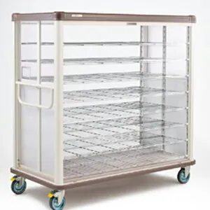 ERECTA（エレクター） 常温配膳車 配膳車cooシリーズ シャッター式ワイドタイプ デラックスモデル組立式 /膳数：W440×D330(mm)：54/W330×D330(mm)：72/送料無料