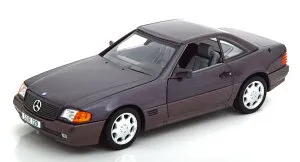 ノレブ 1/18 メルセデス・ベンツ 500 SL R129 取り外し可能ハードトップ付き 1989-1995 メタリックパープル メルセデス特別版 Norev 1:18 Mercedes 500 SL R129 with removable Hardtop 1989-1995 purple-metallic special editio