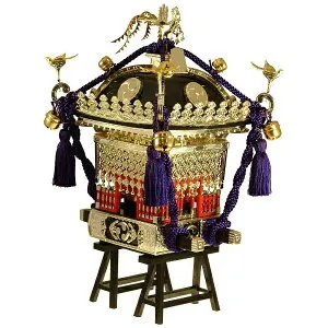 童友社｜DOYUSHA 1/8 江戸みこし（黒塗り紫紐） 【代金引換配送不可】