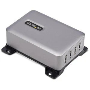 ■StarTech USB-C充電器/4ポート/合計240W/USB PD EPR 3.1/PD 3.1 Type-C GaNチャージャー〔品番:424DNAUSBCCHARGER〕【7063185:0】[法人・事業所限定][直送元][店頭受取不可]