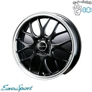 新品 アルミホイール 4本セット 17インチ | ブレスト (BLEST) ユーロスポーツ タイプ805 セミグロスブラック 7J +42 4穴100