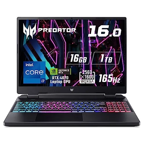 Acer Predator Helios Neo 16 PHN16-71-N76Z47 Windows 11 Intel Core i7 RTX 4070 Laptop GPU 16GBメモリー 1TB SSD 16.0インチ 16:10 WQXGA IP