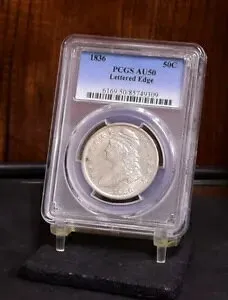 1836 バスト ハーフダラー - レタード エッジ - PCGS AU50 (#57276-L)