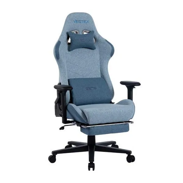 VESTEX VES-S1FTBL ライトブルー VESTEX S1 カラーファブリック フットレスト付 ゲーミングチェア