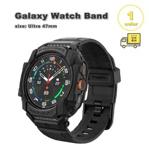 ギャラクシー ウォッチ ウルトラ Spigen シュピゲン ラギッドアーマー プロ 一体型 バンド Galaxy Watch Ultra 47mm 全1色 替えベルト 通気性 送料無料