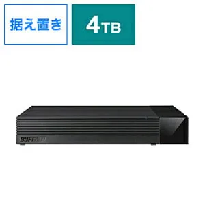 BUFFALO(バッファロー） HDV-CCD4U3BA 外付けHDD USB-A接続 テレビ・レコーダー録画用(Chrome/Mac/Windows11対応) ブラック ［4TB /据え置き型］ HDVCCD4U3BA