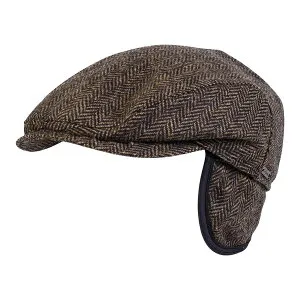 ウィゲンズ メンズ アクセサリー 帽子 ウール キャップ Wigens Men's Herringbone Wool Ivy Slim Cap with Earflaps Olive オリーブ