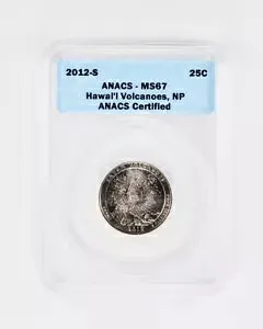 5 個セット 2012-南アメリカ 美しい国立公園地区 ANACS MS67 25c