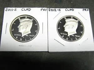 2011 S クラッド & 2012 S クラッド プルーフ ケネディ ハーフダラー