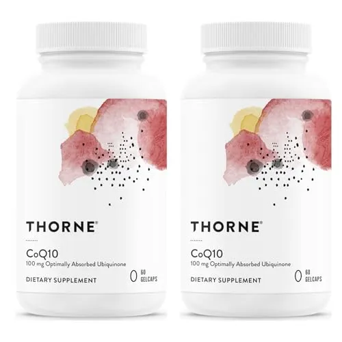 Thorne (ソーン) CoQ10サプリメント CoQ10 100mg 吸収性の高いユビキノン ジェルカプセル 60粒 2個セット 【合計120粒/120回分】