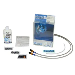 SWAGE-LINE フロントホース ダイレクト ゴールド&ブラック/クリア ZZ-R1400 06-11 GAF722D バイク ブレーキホース