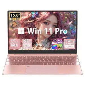 ノートパソコン15.6インチ大型FHD IPS画面 高速Celeron N5095 最大2.9Ghz DDR4 16G 1920×1080FHD USB3.0*2/HDMI/TFカード マウス付属 初期設定不要 初心者向け バックライト付き 日本語キーボードフィルム
