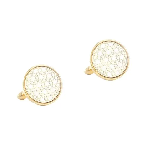 WYBFFC Round Gold Enamel Metal Cufflinks Foreign Trade Shirt