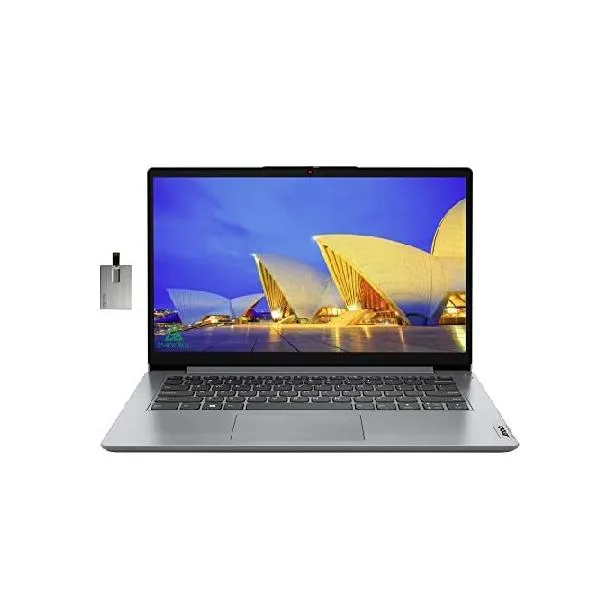 Lenovo Ideapad 1i 14" HD Laptop, Intel Celeron N4020 Processor, 4GB RAM, 128GB PCIe SSD, Intel HD Graphics 500, HD Webcam, Cloud Grey, Window_並行輸入