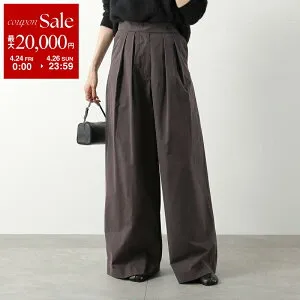 【最大2万円OFFクーポン対象・4/24～4/26限定】DRIES VAN NOTEN ドリスヴァンノッテン ワイドパンツ PAMPLONA 010903-2218 レディース タック バギー コットン 704/DBRN【dc_kikaku】