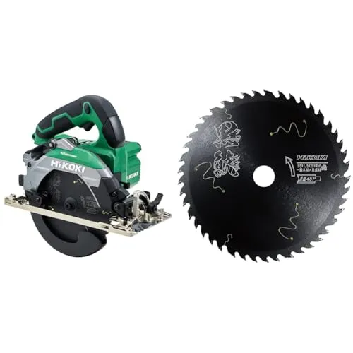 【セット買い】 HiKOKI(ハイコーキ) 18V充電式丸のこ C1806DB(NN) + スーパーチップソー黒鯱 0037-5953