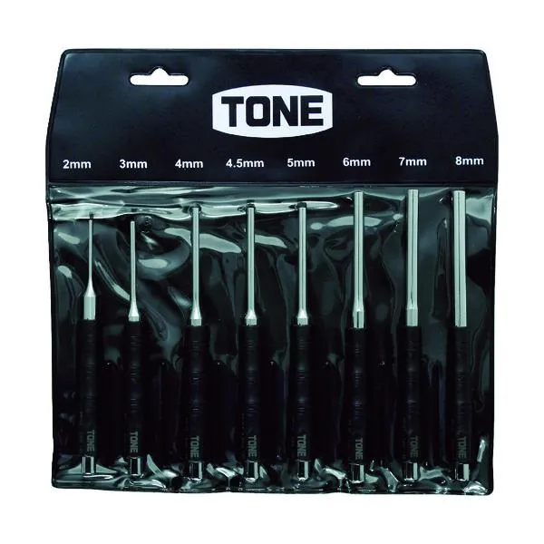 TONE 平行ピンポンチセット PP800 2.0 3.0 4.0 4.5 5.0 6.0 7.0 8.0mm 8点セット 3Sまとめ売り 【まとめ売り商品】