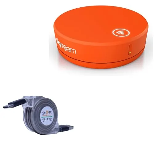 BoxWave ケーブル Skyroam Solis Global WiFi Hotspot miniSync USB-A - USB Type-C 格納式ケーブル - USB-A - USB Type-C Skyroam Solis Global WiF