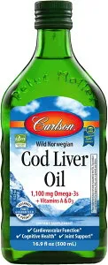 CARLSON社 ノルウェー コッド リバー オイル リキッド無風味 16.9fl.oz 500ml 天然タラ 肝油 液体サプリメント2 鱈肝油 タラ肝油 ノルウェー