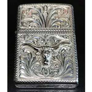 ZIPPO SILVER KING シルバーキング 15SLV-1 バッファロースカル スターリングシルバー(純銀製)ジッポー