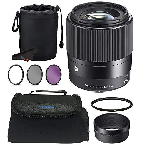 Sigma 30mm F1.4 コンテンポラリーDC DNレンズ Sony E用 + Pixi-Basicアクセサリーバンドル