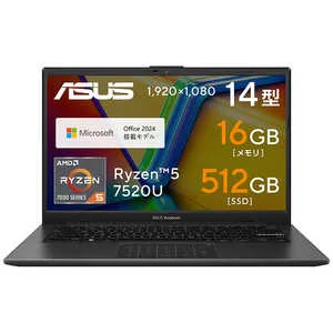 ASUS エイスース ノートパソコン Vivobook Go 14 [ 14型 / Win11 Home / Ryzen 5 / メモリ16GB / SSD512GB / Office ] ミックスブラック E1404FA-R5BIC2025