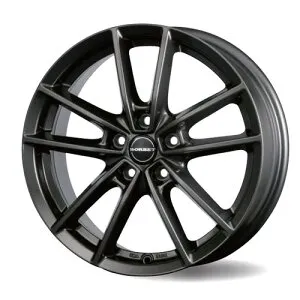 TAS ボルベット タイプW (ミストラルアンスラサイトグロッシー) アルミホイール1本 17×7.0 5H PCD112 +40 (純正ボルトを使用) ボア径57.1