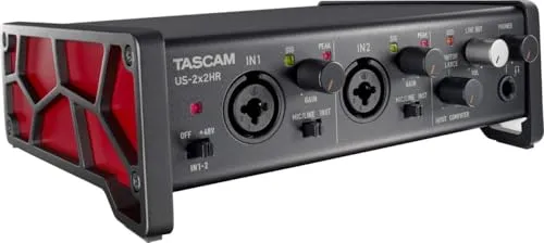 TASCAM(タスカム) US-2X2HR 2Mic, 2IN/2OUT 24bit/192kHzハイレゾ USBオーディオ/MIDIインターフェース Youtube 音楽制作 生配信 DTM