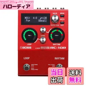 【送料無料】BOSS RC-1 ループステーション ギターペダル 色：レッド、サイズ：RC-10R