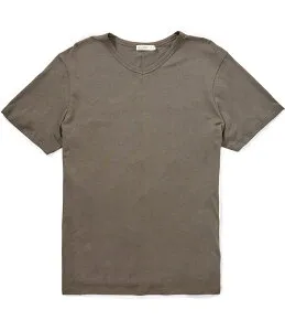 ベアフットドリームス メンズ トップス シャツ Vネック Barefoot Dreams Malibu CollectionR V-Neck Short Sleeve Basic T-Shirt Steel