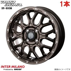 アルミホイール フレア クロスオーバー MS41/31 マツダ インターミラノ マッドバーン XR-800M 1本 単品 15インチ 4穴 【15×4.5J 4-100 INSET45 グロスブロンズ/ピアスポリッシュ(GBR/PP)】