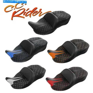 Seats C.C.ライダードライバー+ハーレーツーリングCVOストリートグライド2009年に適しています C.C. RIDER Driver+Passenger Seat Fit For Harley Touring CVO Street Glide 2009-Up【並行輸入品】
