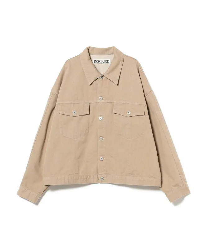 INSCRIRE アンスクリア / Color Denim Wide Jacket ブルゾン MEN BEIGE 3