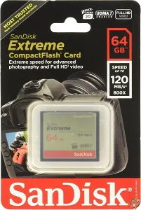 【5日最大1500円クーポン】SanDisk(サンディスク) エクストリーム コンパクトフラッシュカード CF Extreme 64GB 120MB/s UDMA7 800倍速