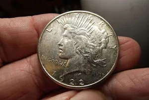 1922-S 銀平和ドル UNC、手持ちの状態が良い