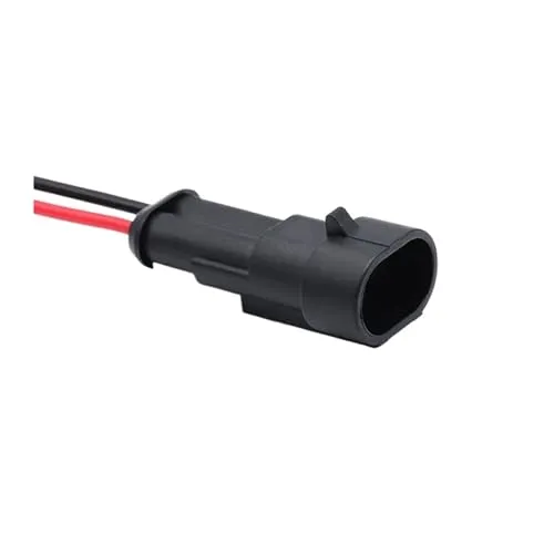 MKKJDZ 5/20/100 セット自動車電気コネクタ防水 1-6PIN 端子変換オスメスワイヤー 15 センチメートル(2P MALE 282104-1,100 Sets)