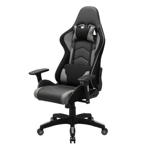 ゲーミングチェア(バケットシート・リクライニング/ロッキング機能付き・グレー) SNC-L18GY サンワサプライ