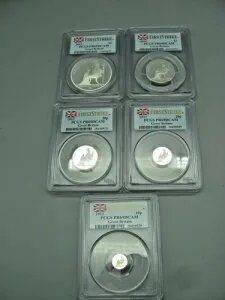 2013年 イギリス 5枚組 プルーフ シルバー ブリタニア セット PCGS PR 69 ファーストストライク